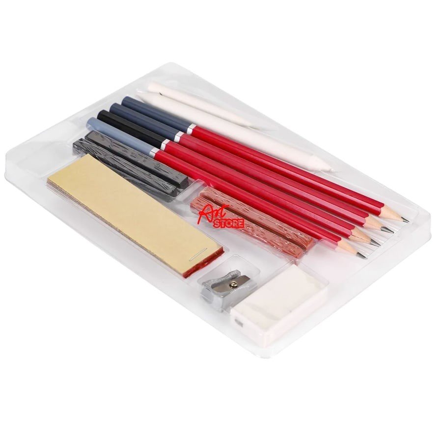 Bộ Chì Phác Thảo 13 Món Mont Marte - Signature Sketching Set 13pcs