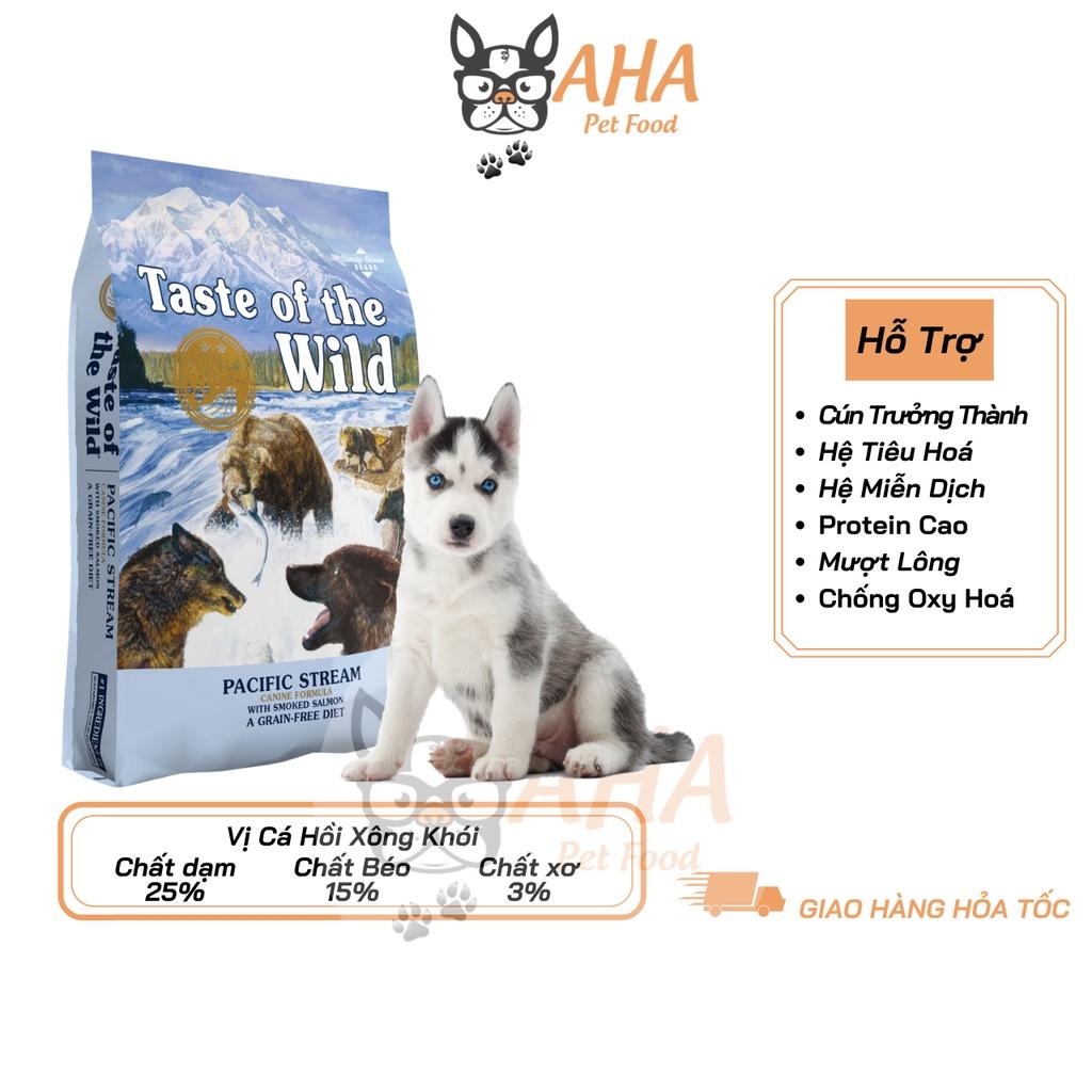 Thức Ăn Cho Chó Husky Taste Of The Wild Bao 500g - Pacific Stream Thức Ăn Cho Chó, Vị Cá Hồi Xông Khói, Rau Củ Quả