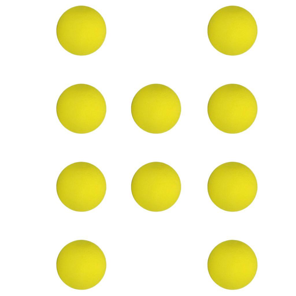 2x10 Pieces EVA Foam Golf Swing Exercises Practice Training Balls Yellow
