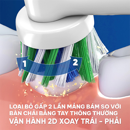 Bàn chải điện Oral-B Vitality Plus CrossAction Blue D12.513 - Hàng chính hãng