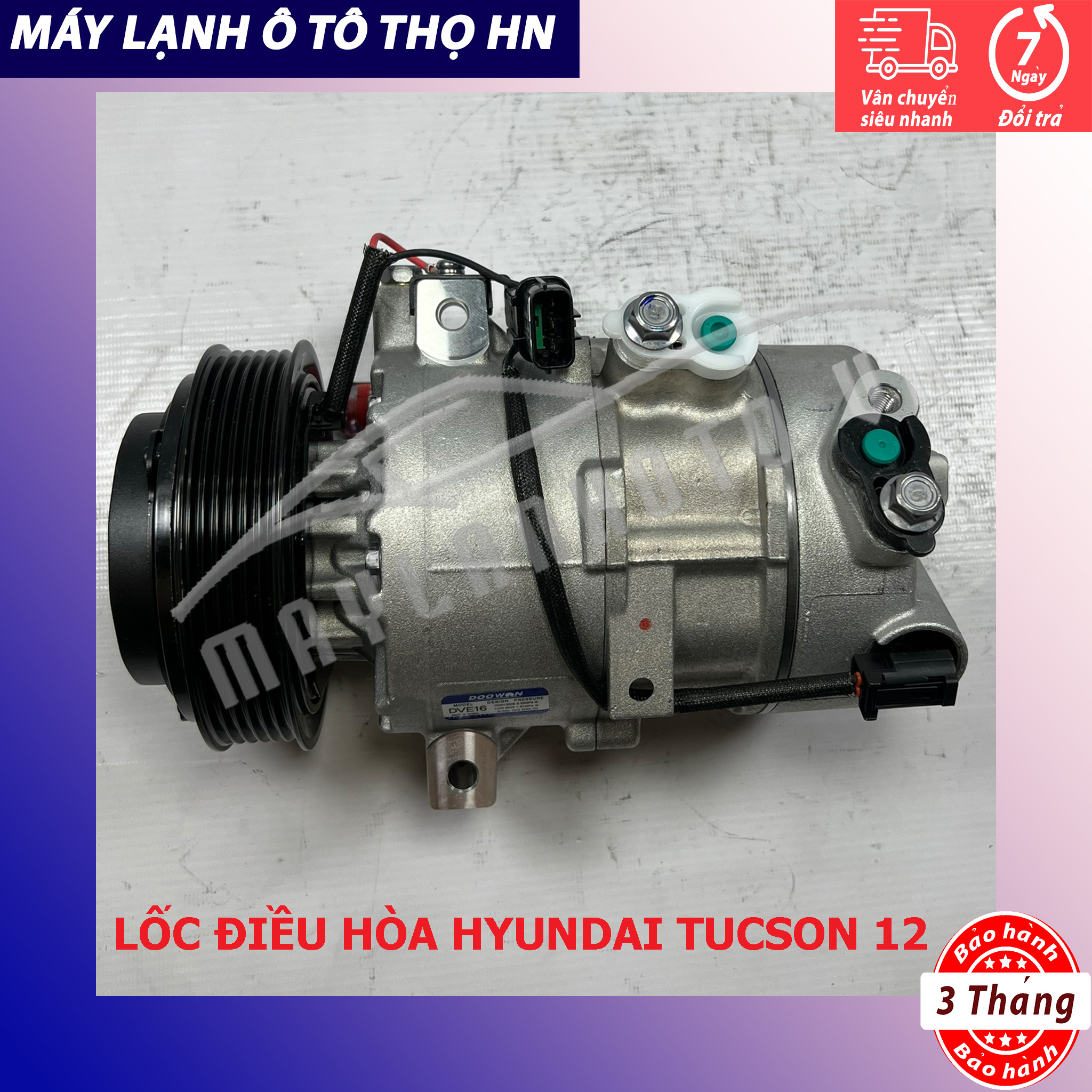 Lốc điều hòa HYD Tucson IX-Kia Sportage 2008 2009 2010 2011 2012 3 chân Hàn Quốc 08 09 10 11 12 97701-2S000