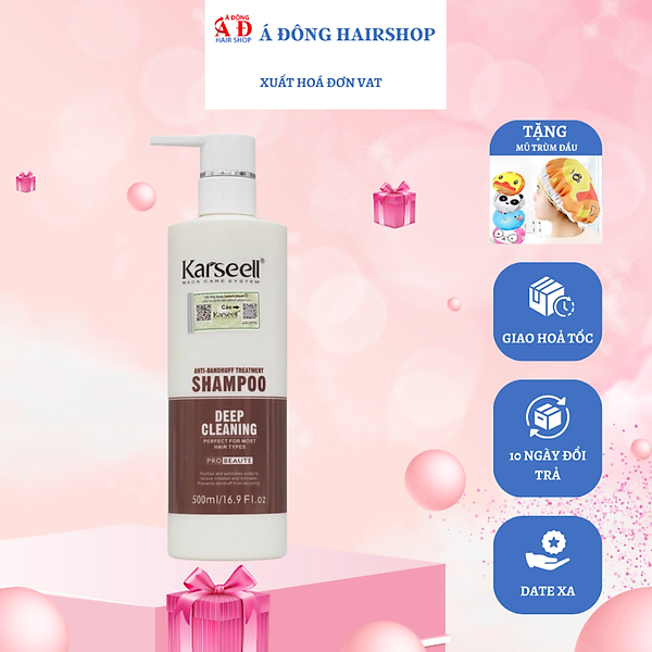 Dầu gội Karseell Maca Deep Cleaning Anti-Dandruff Shampoo ngăn ngừa gàu ngứa 500ml
