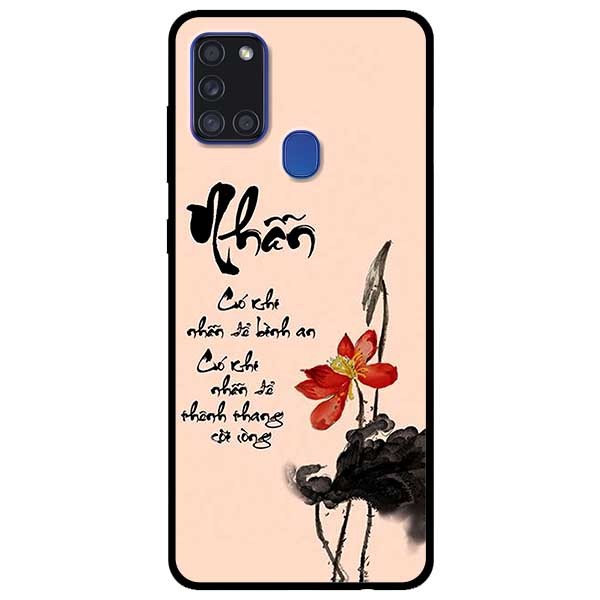 Ốp lưng dành cho Samsung Galaxy A12 - A21s - A31 - mẫu Thư Pháp Nhẫn Nền Hồng