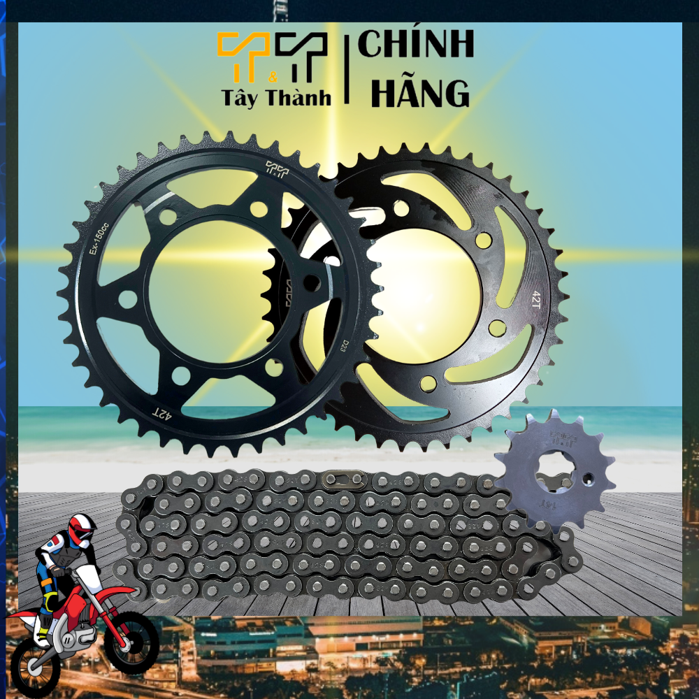 Nhông sên dĩa exciter 150 hàng chính hãng Thương hiệu T&amp;T