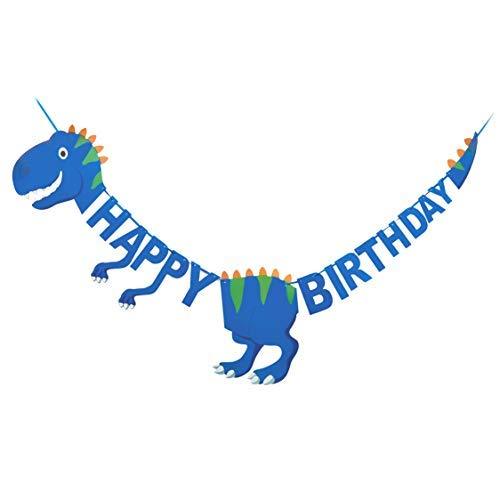 Dây cờ sinh nhật khủng long Dinosaur birthday banner Tnoi79