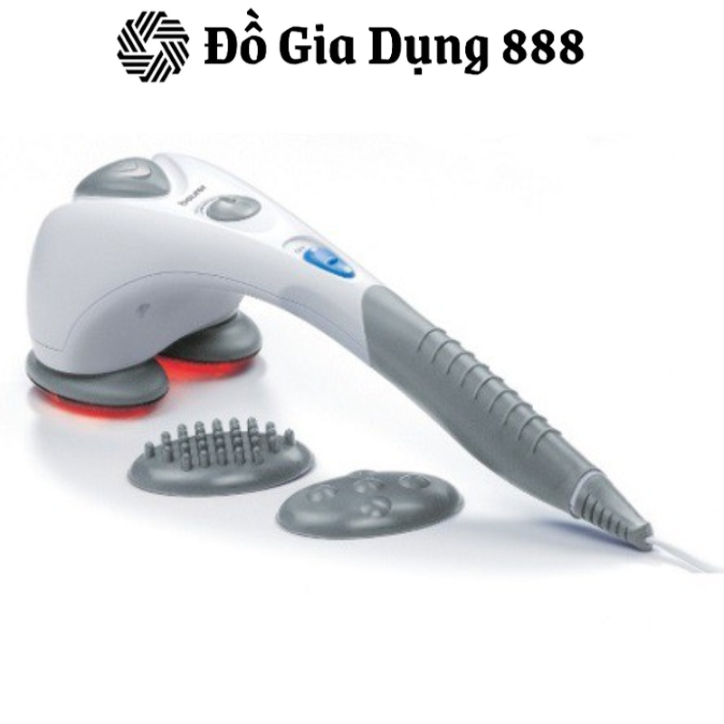 Máy Massage Cầm Tay Beurer MG80, Thiết Kế Có 2 Đầu Massage, Có Đèn Hồng Ngoại, Dễ Dàng Điều Chỉnh Tốc Độ Và Cường Độ, Đánh Bay Mọi Mệt Nhọc, Tạo Cảm Giác Thư Thái, Nhập Đức, Bảo Hành 12 Tháng