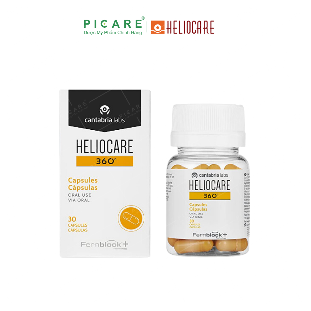 Viên Uống Chống Nắng Heliocare 360 Oral Hỗ Trợ Chống Ánh Sáng Xanh ( Hộp 30 Viên)