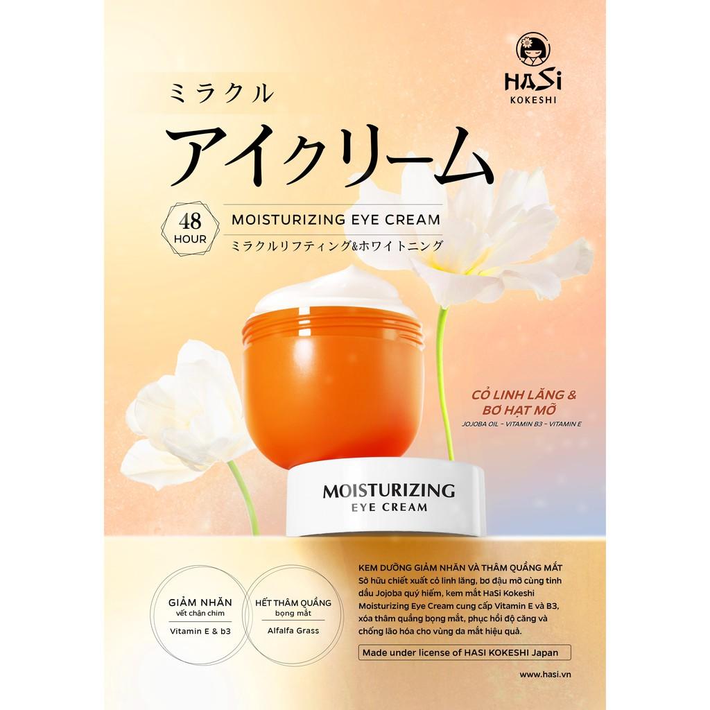 KEM DƯỠNG GIẢM NHĂN &amp; THÂM QUẦNG MẮT - HASI KOKESHI PUREDOLL MOISTURIZING EYE CREAM