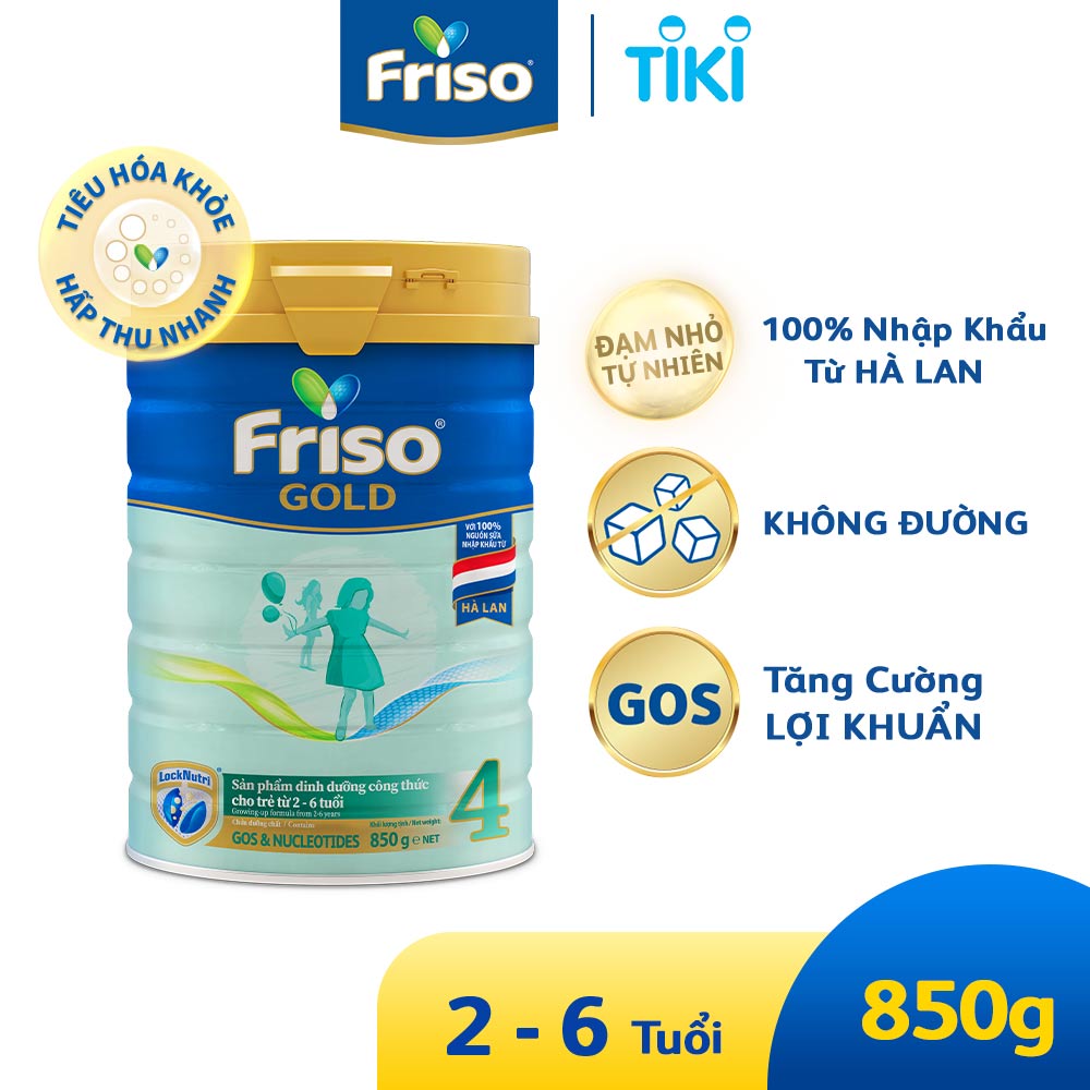 Hình ảnh Sữa Bột Friso Gold 4 850g (Dành Cho Trẻ Từ 2 - 6 Tuổi)