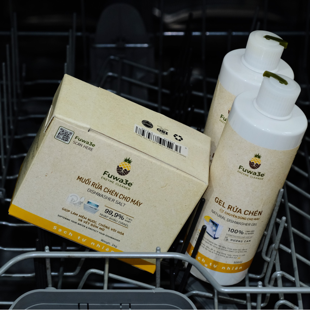 Nước rửa bát cho máy rửa chén bát Fuwa3e hữu cơ sinh học dạng gel 500ml