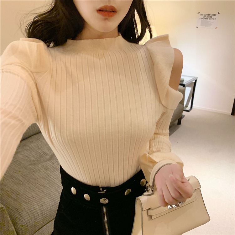 Áo len dệt tay dài vai cut-out siêu xinh – DL20166