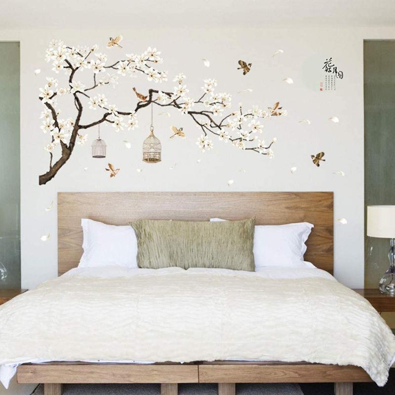 Sticker Dán Tường Họa Tiết Hình Cái Cây Và Hoa Size Lớn Dùng Trang Trí Phòng