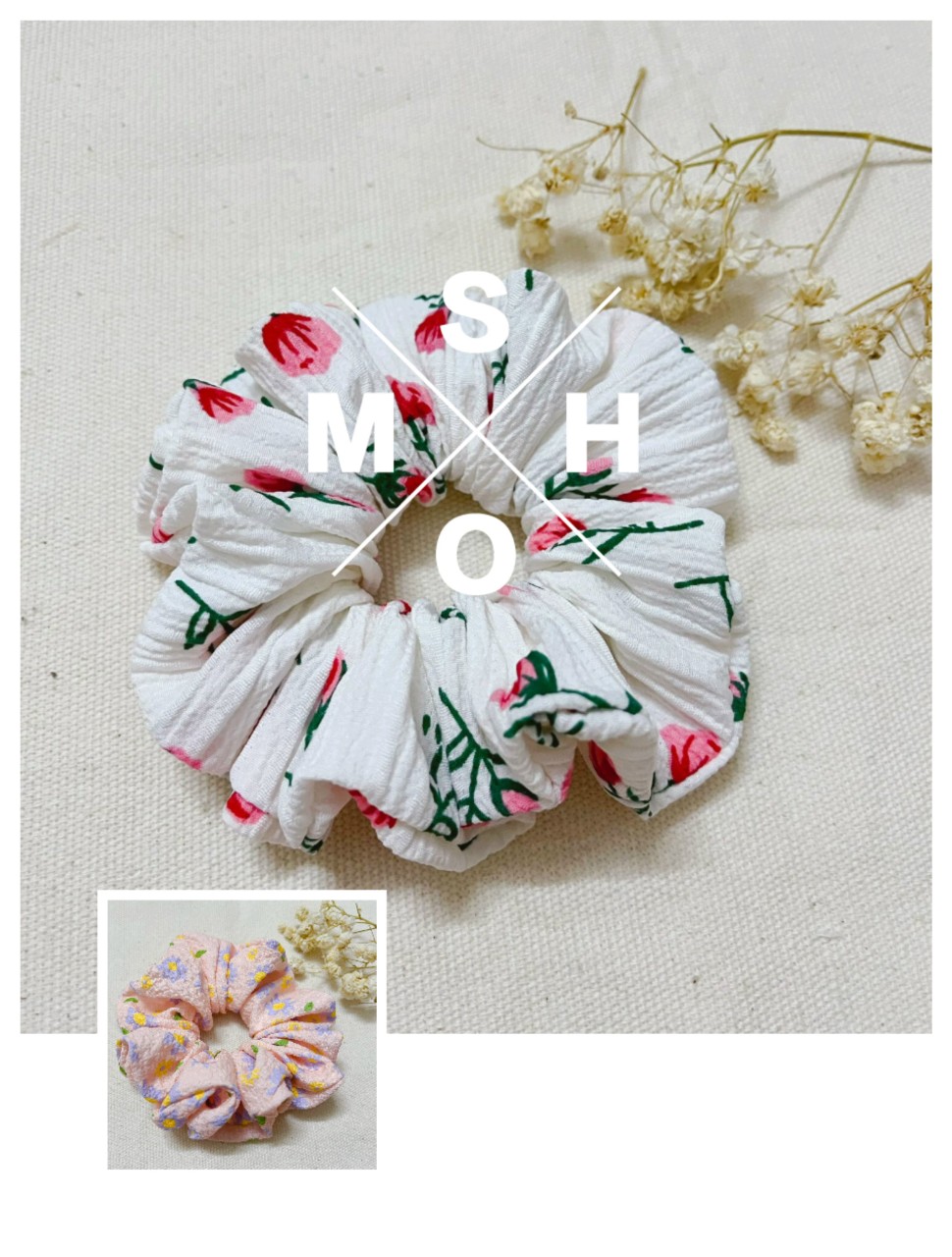 Cột Tóc Vải- Scrunchies cho bạn nữ ( kích thước trung bình, phù hợp cột tóc ở môi trường công sở, trường học)