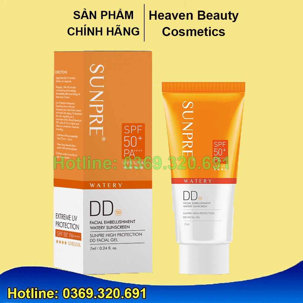 Kem chống nắng có màu Mona Frema SUNPRE High Protection DD Facial Gel SPF 50+ PA++++ (60ml)