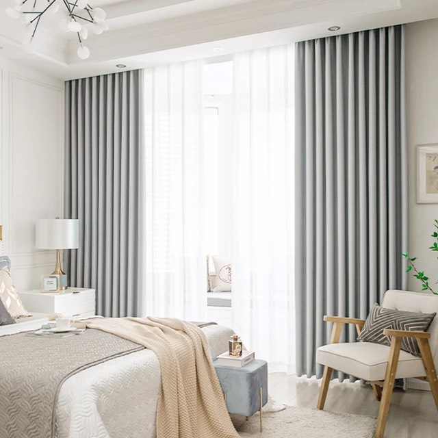 Rèm Vải Cao Cấp Cản Nắng 95% - Tặng Kèm Dây Vén Rèm - SIZE VỪA