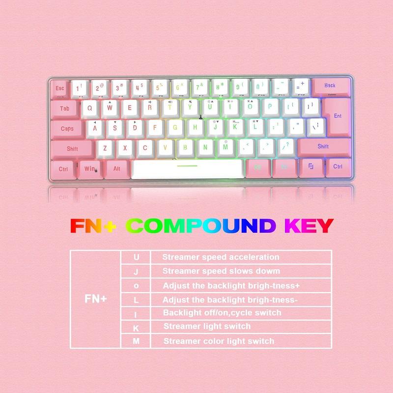 61 Phím Bàn Phím Có Dây Chơi Game Wired Fingerboard Keyboard