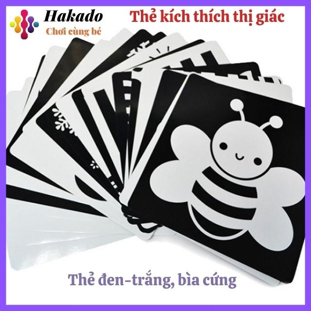 Thẻ kích thích thị giác đen trắng cho trẻ so sinh kích thước 21x21 cm