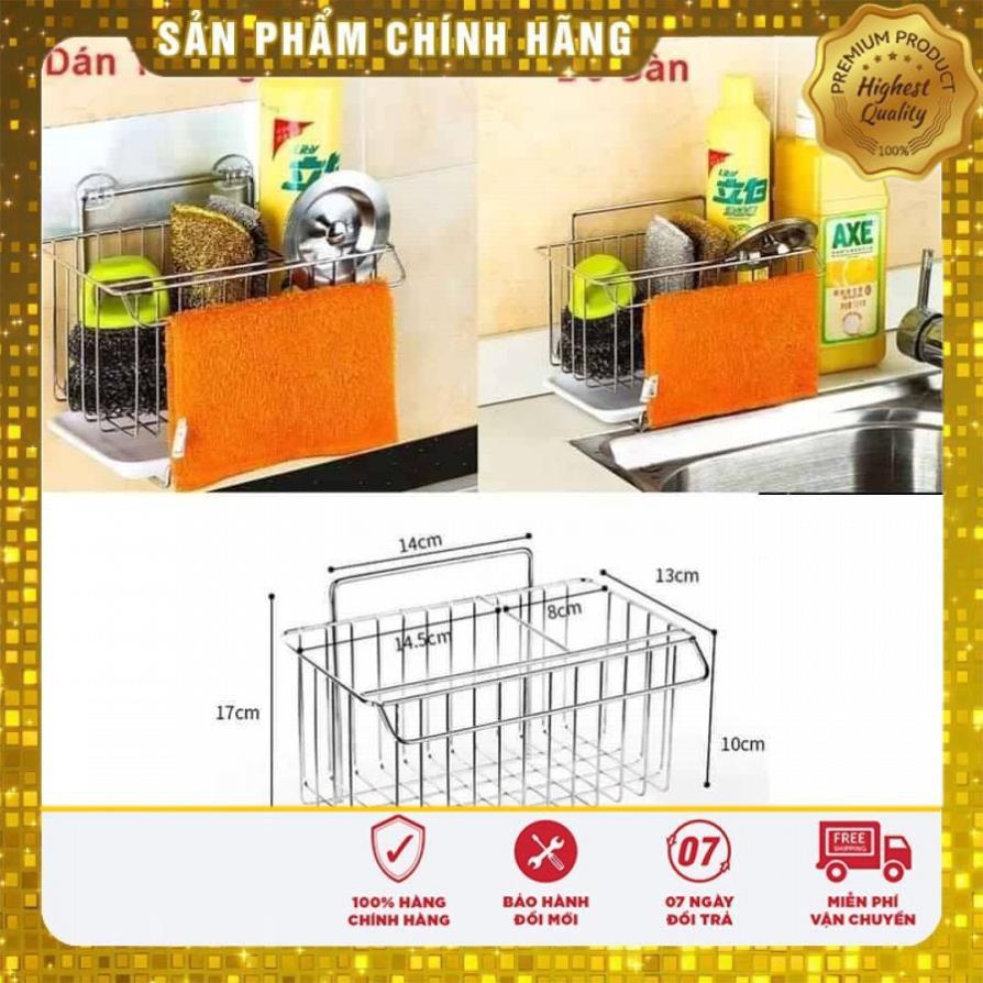 Kệ Khay Inox Đựng Giẻ Rửa Bát Gắn Tường Khay Hứng Nước