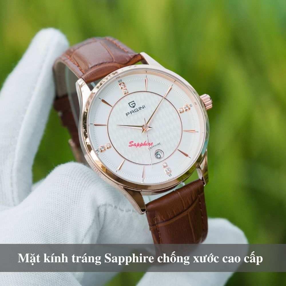 Đồng hồ nam PAGINI cao cấp chống nước - Mặt kính tráng sapphire chống xước - Phong cách sang trọng - Lịch lãm