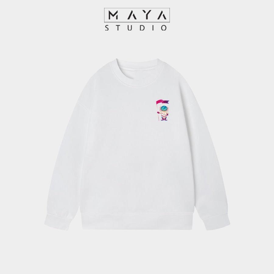 Áo Sweater MAYA Album SPACE form rộng Unisex phong cách hiện đại trẻ trung phù hợp đi học đi chơi