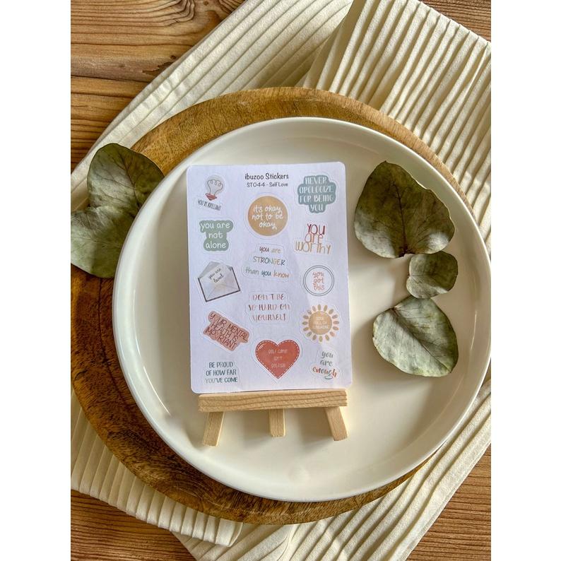 Sticker sheet self love - chuyên dán, trang trí sổ nhật kí, sổ tay | Bullet journal - Unim040