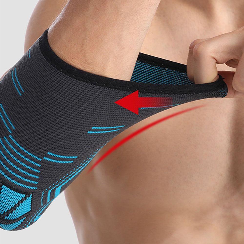 Thể thao thoáng khí bảo vệ an toàn nén khuỷu tay tay áo cánh tay hỗ trợ nẹp khuỷu tay Color: XL