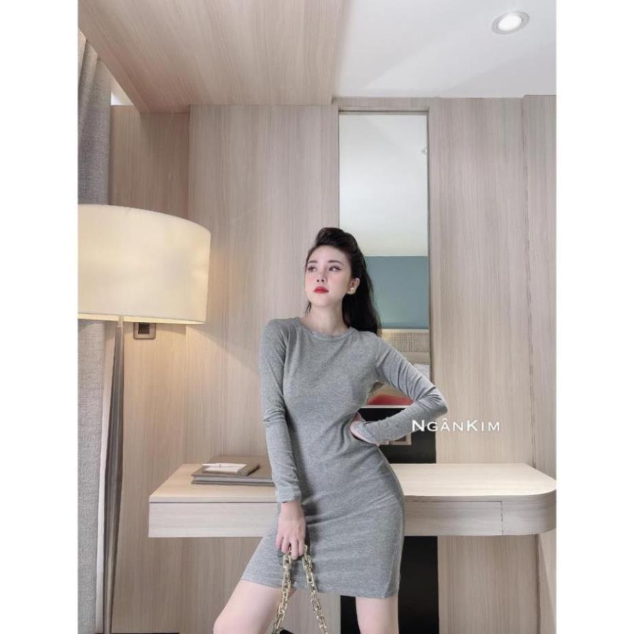 VÁY DÀI TAY CỔ TRÒN DÁNG XUÔNG CHẤT COTTON