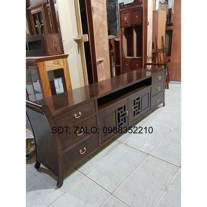 Kệ tv gỗ sồi đen