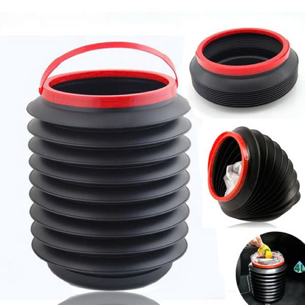 Thùng Rác Ô Tô Mini Co Giãn Dung Tích 4l Có Nắp Đậy Tiện Lợi - Henrysa