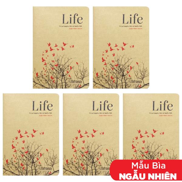 Lốc 5 Tập Sinh Viên Life - Kẻ Ngang 200 Trang 70gsm - FAHASA (Mẫu Màu Ngẫu Nhiên Trong Lốc)