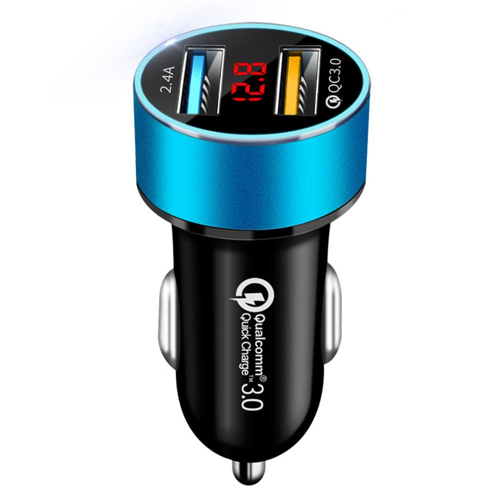 Tẩu Sạc Nhanh Qc3.0 2.4a Màn Hình Lcd Tiện Dụng Cho Xe Hơi