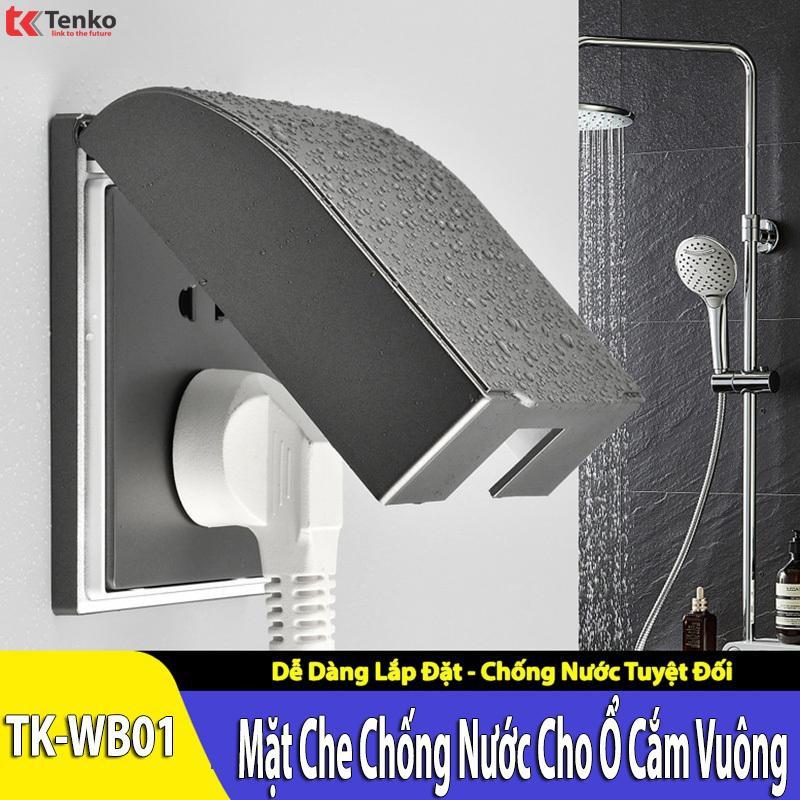 Hộp Chống Nước Che Mưa Cho Công Tắc Ổ Cắm Điện Mặt Vuông Cao Cấp Chính Hãng Tenko TK-WB01-Xám