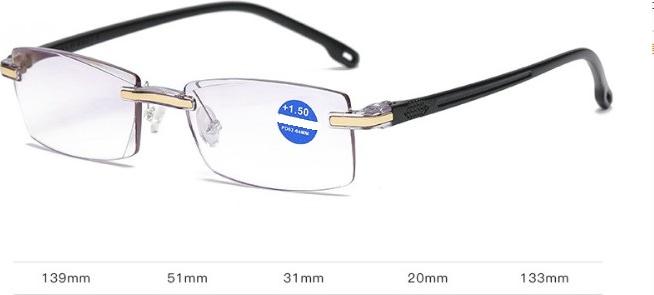 Kính lão thị viễn thị trung niên nam giới siêu nhẹ siêu bền mắt chống uv cực sáng và rõ chữ HTTPKVT09PK