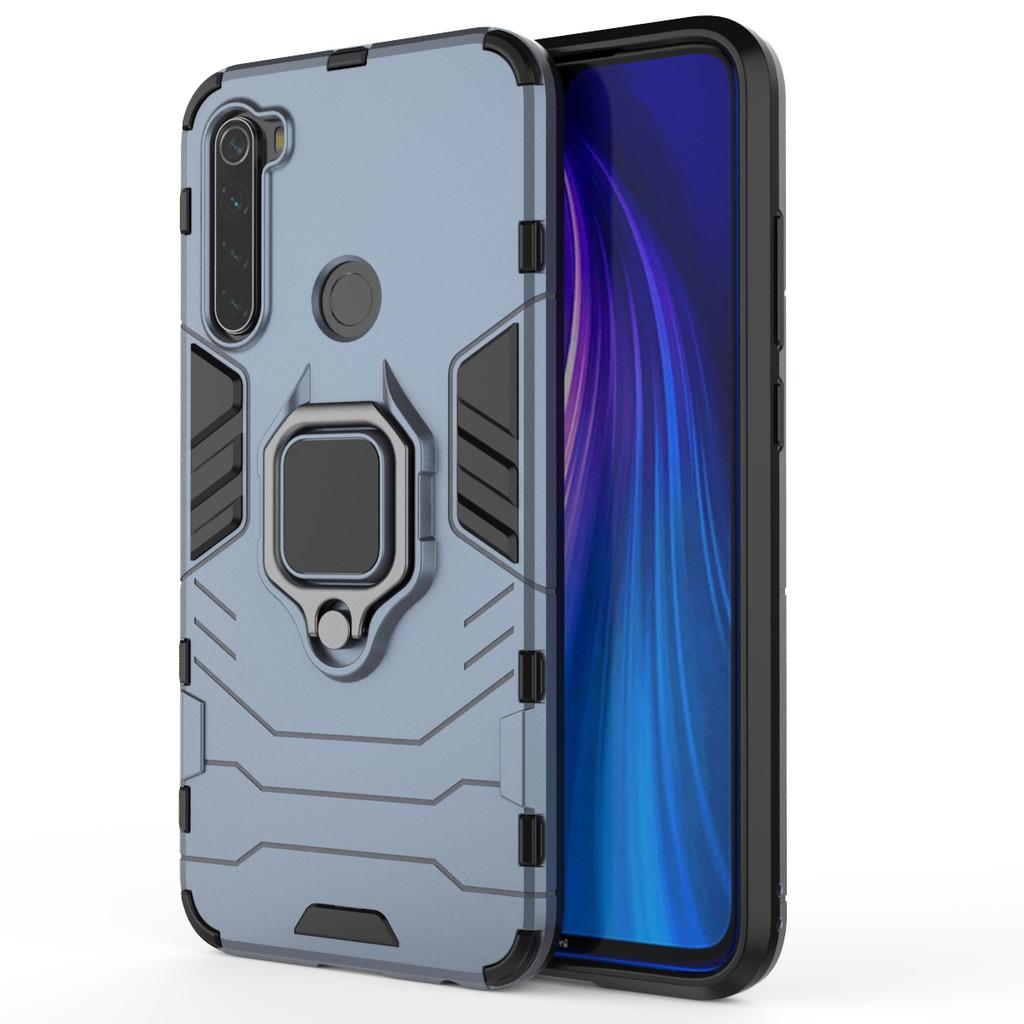 Ốp lưng cho Xiaomi Redmi Note 8 iron man chống sốc kèm nhẫn xoay chống xem video bảo vệ camera