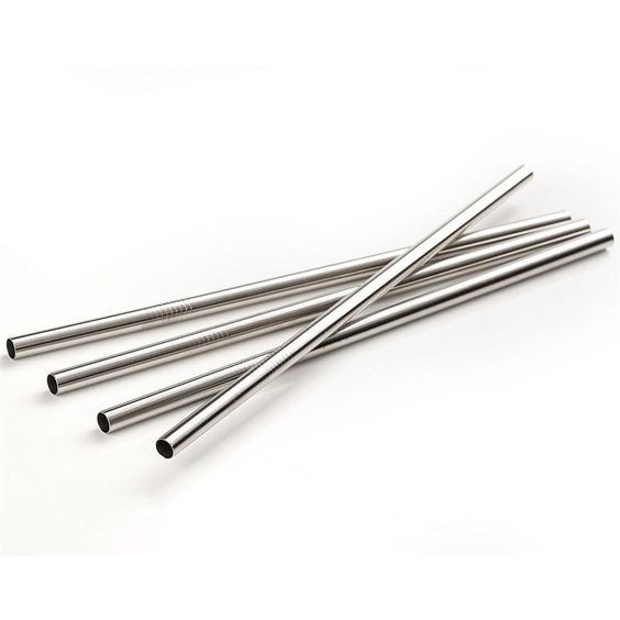 Ống hút Inox 304 ECOHUB, Màu bạc (8/6/12mm) Dành cho quán Cà phê, Trà sữa...