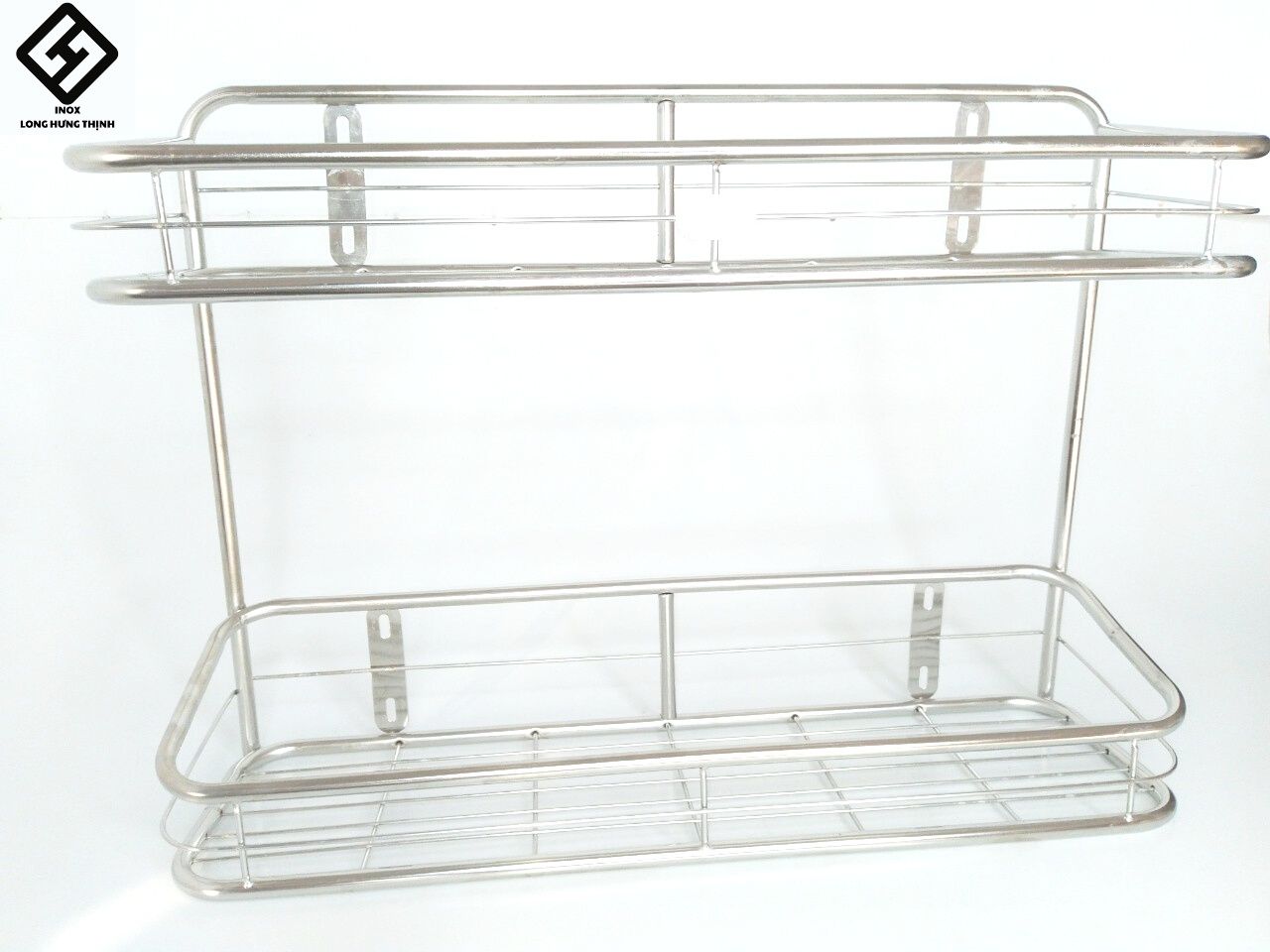 Kệ đựng gia vị phòng bếp INOX cao cấp sáng bóng, loại 2 tầng, kích thước 40x15x37, 50x15x37, dụng cụ nhà bếp tiện lợi, kệ đựng hũ gia vị, dầu ăn, nước tương, nước mắm.