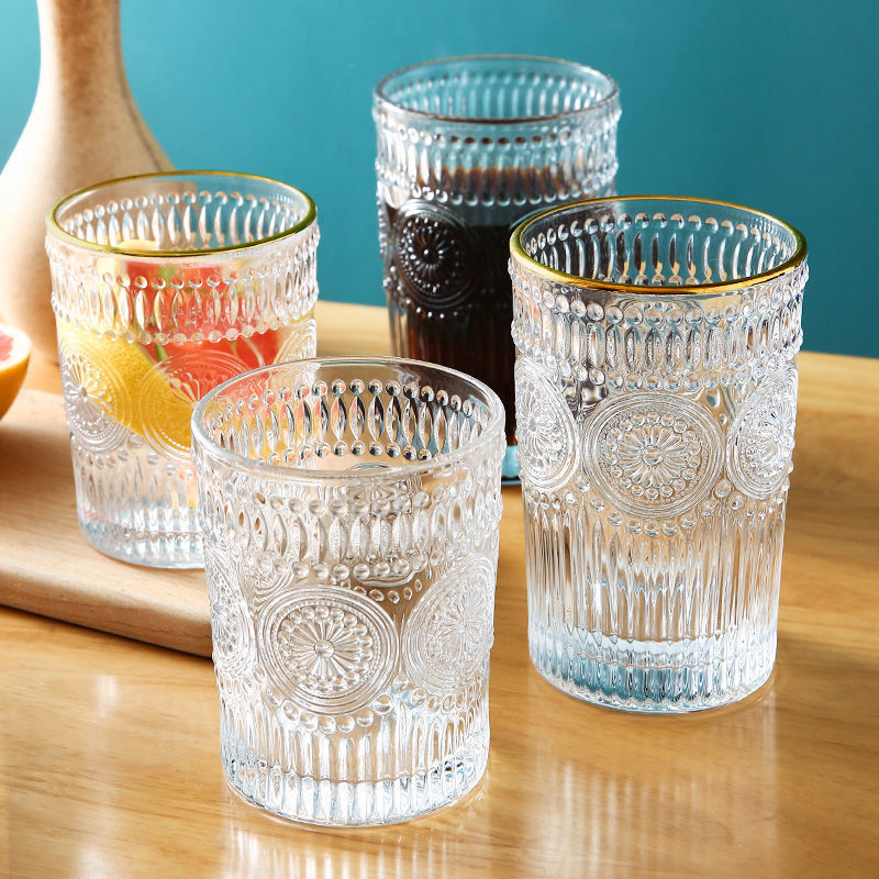 Bộ Ly Uống Nước Hoa Văn Kiểu Châu Âu Dung Tích 480 ML Combo Hộp 6 Sets DECOR LUXURY - Hàng Nhập Khẩu