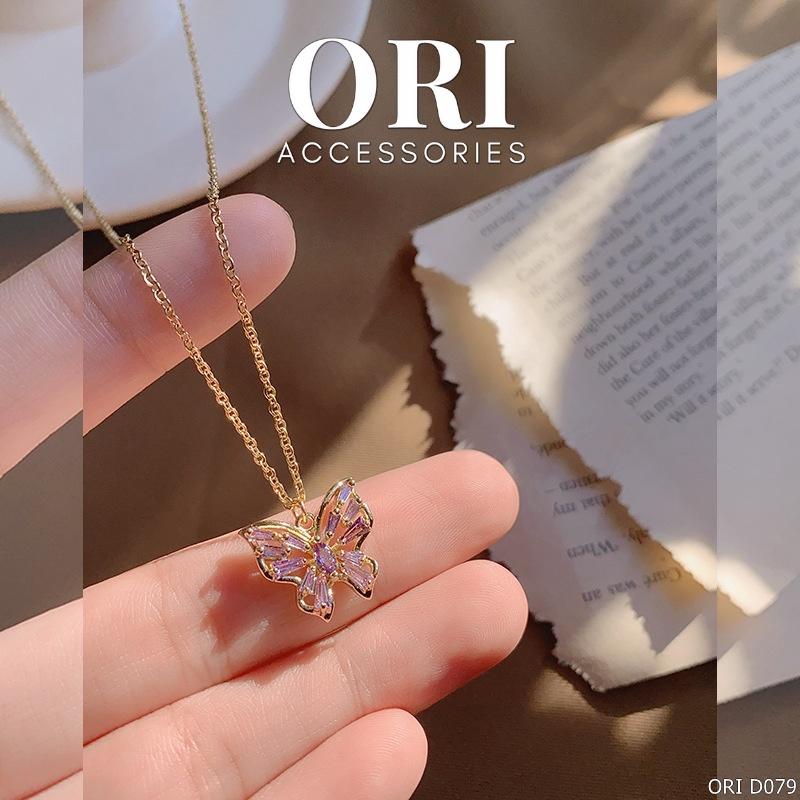Dây chuyền nữ Cánh bướm thủy tinh Hilary xinh xắn thời trang ORI ACCESSORIES D079