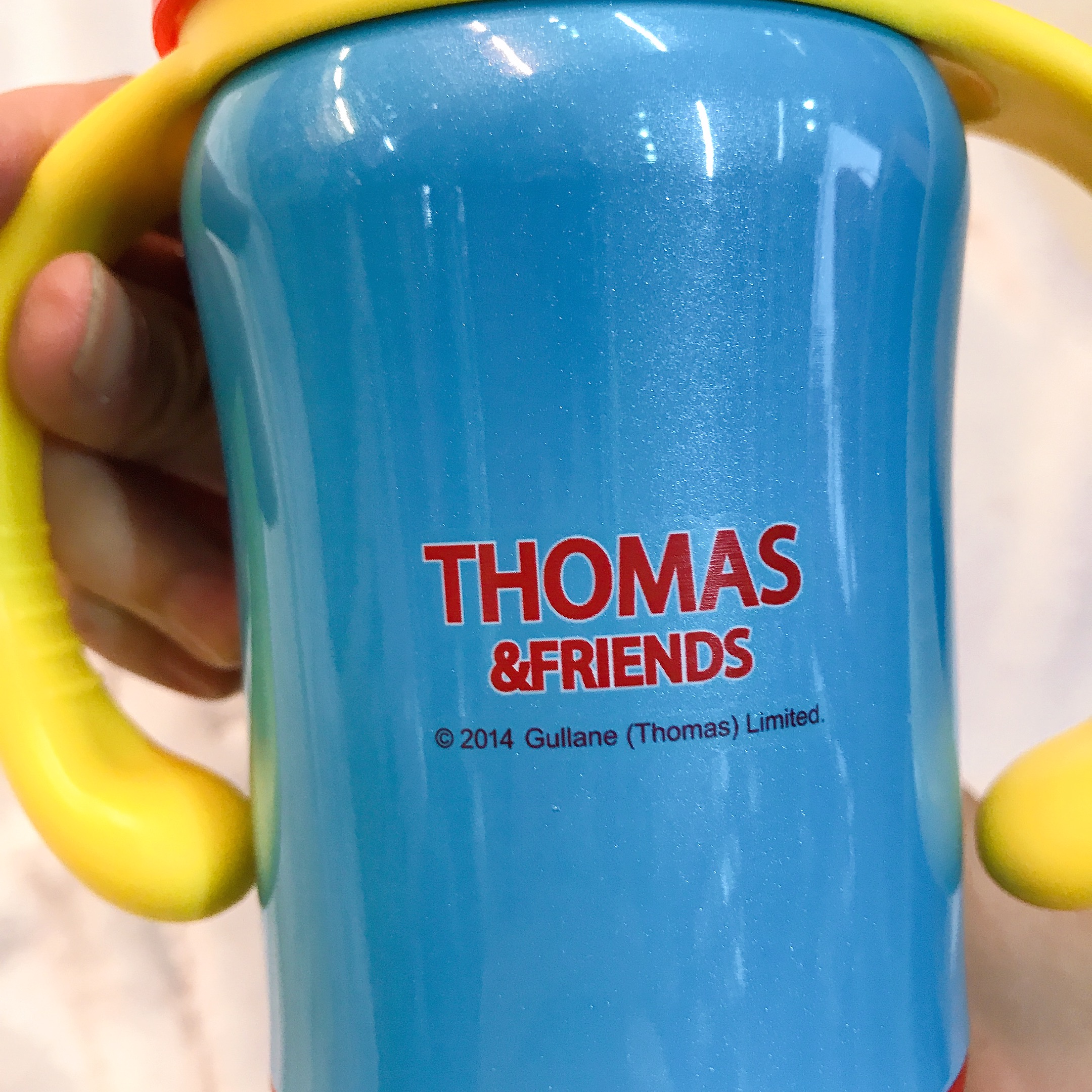 Bình nước giữ nhiệt 2 quai cầm kèm 2 nắp thay hình xe lửa Thomas and Friends màu đỏ cho trẻ em, bé trai  - TM4506-DO