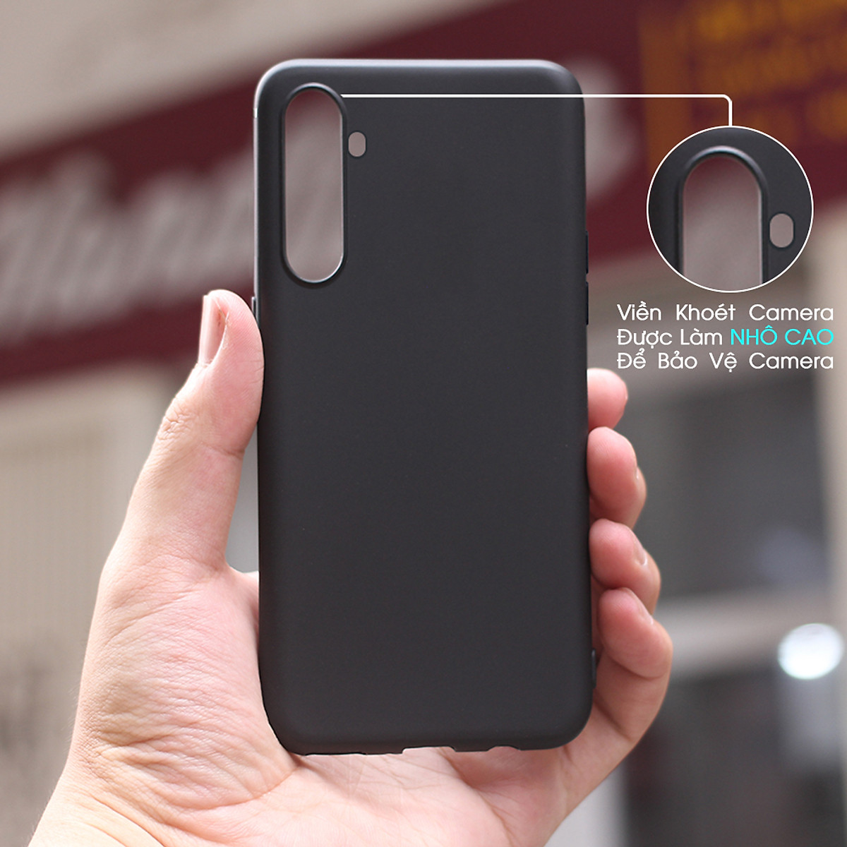Ốp lưng cho Realme 6 Pro dẻo đen bảo vệ camera