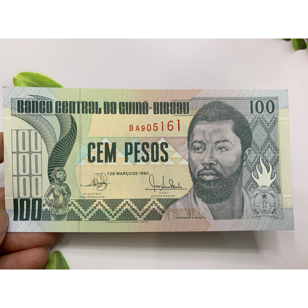 Tiền cổ 100 Francs Guinea Bissau ở châu Phi - tặng phơi nylon bảo quản tiền