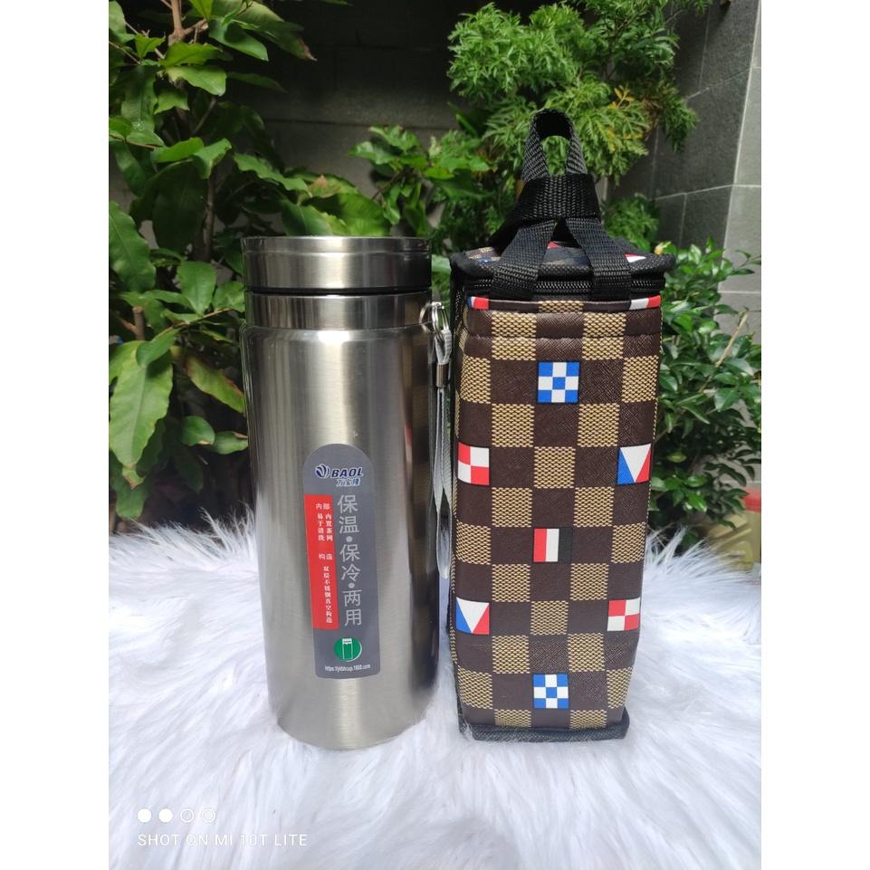 Combo bình giữ nhiệt BAOL 1500ml+túi Da Hàn Quốc - giữ nhiệt trên 8 tiếng