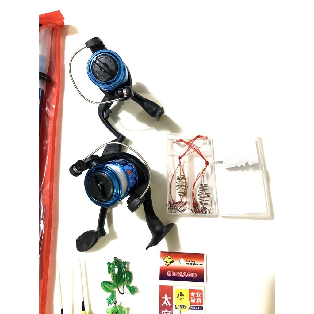 COMBO CẦN CÂU CÁ 2 CẦN 2 MÁY VÀ ĐỦ PHỤ KIỆN  COMBO CẦN CÂU 2 CẦN 2 MÁY