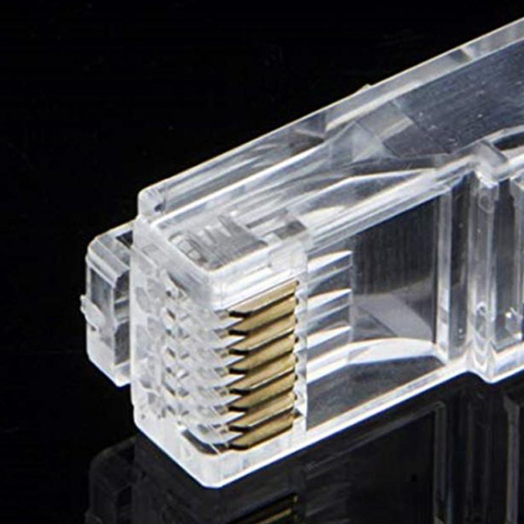 10 Pieces  RJ-45 UTP Connectors, RJ-45 Modular  with Flexible Latch