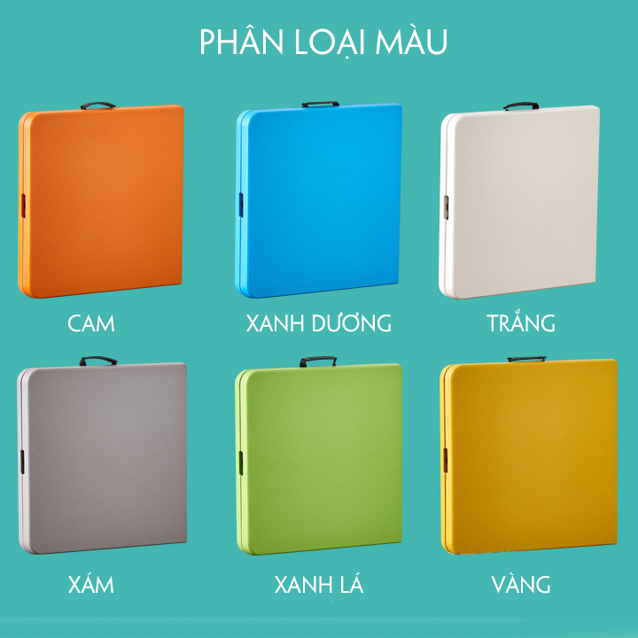 Bàn ăn gấp gọn ngoài trời - Bàn Ăn Du Lịch, Dã Ngoại Gấp Gọn Siêu Tiện Ích, KT 122x61 cm.