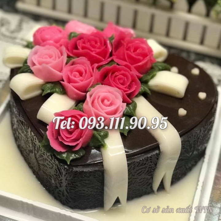 Khuôn silicon làm bánh, rau câu hoa hồng búp Korea – Mã số 1619