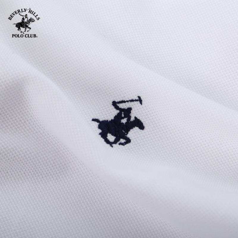 Áo polo tay dài Nam Beverly Hills Polo Club Slimfit Trắng WH- PMRLS20TL128