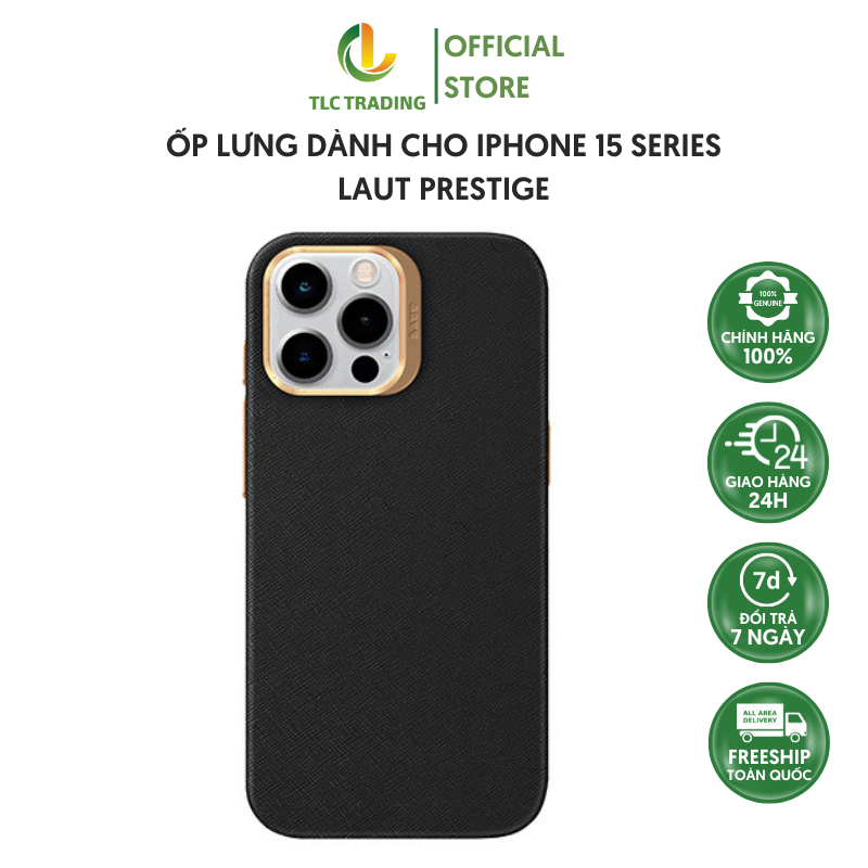 Ốp lưng dành cho iPhone 15 Pro Max LAUT Prestige - hàng chính hãng