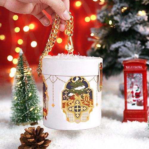 Hộp rỗng đựng trái cây/quà giáng sinh hình tròn tiện lợi