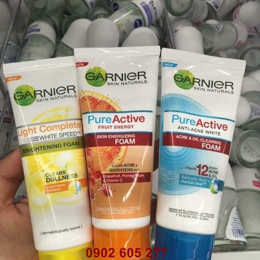 Sữa rửa mặt trắng da Garnier Natural Thái Lan 100ml